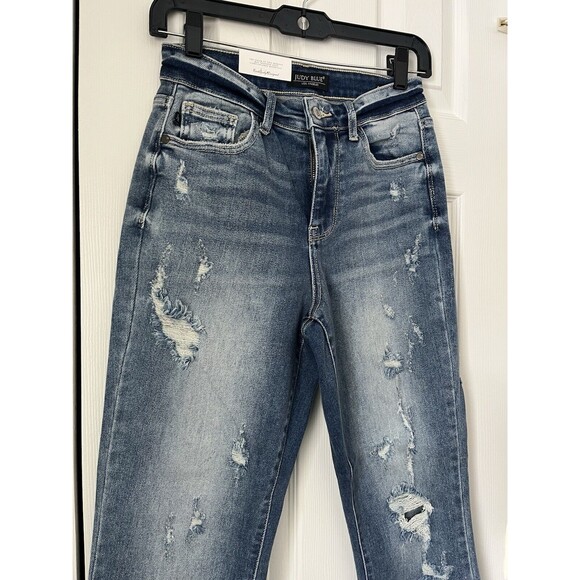 Judy Blue Straight Leg Distressed Jeans Women 0/24 New - Picture 2 of 10